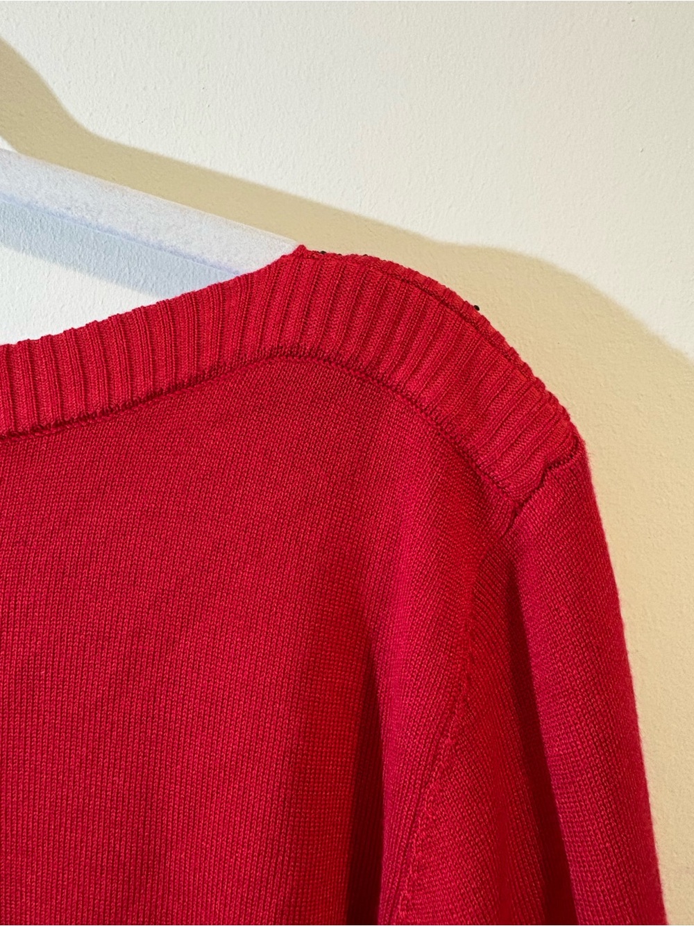 Cable & Gauge sweater women's 1X red long-sleeve black embellishments pullover - Picture 5 of 16
